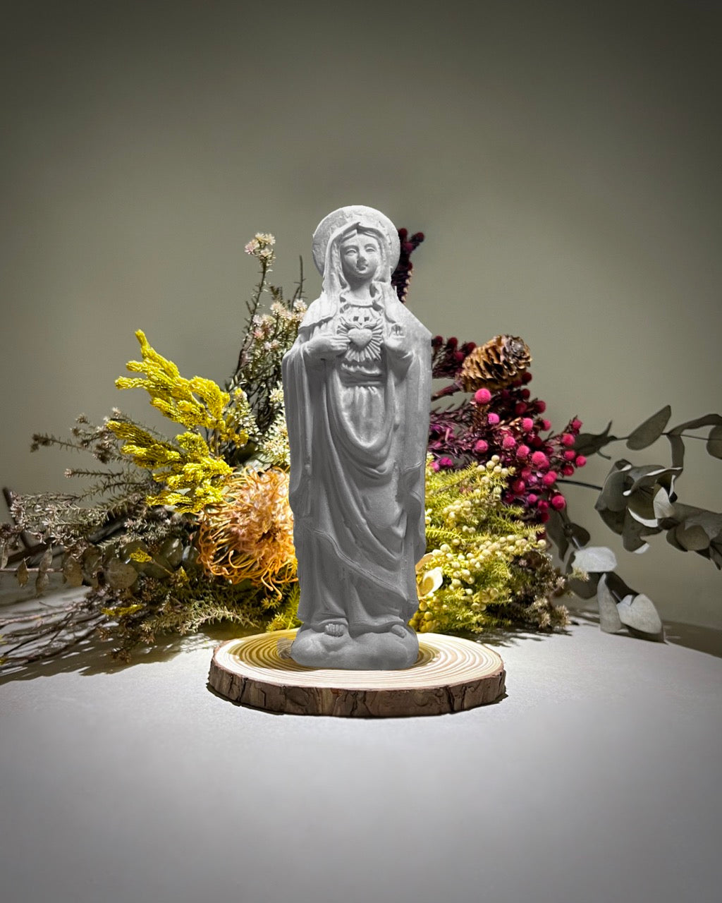 Notre Dame du Sacré-Cœur - Gris montaigne - Statue