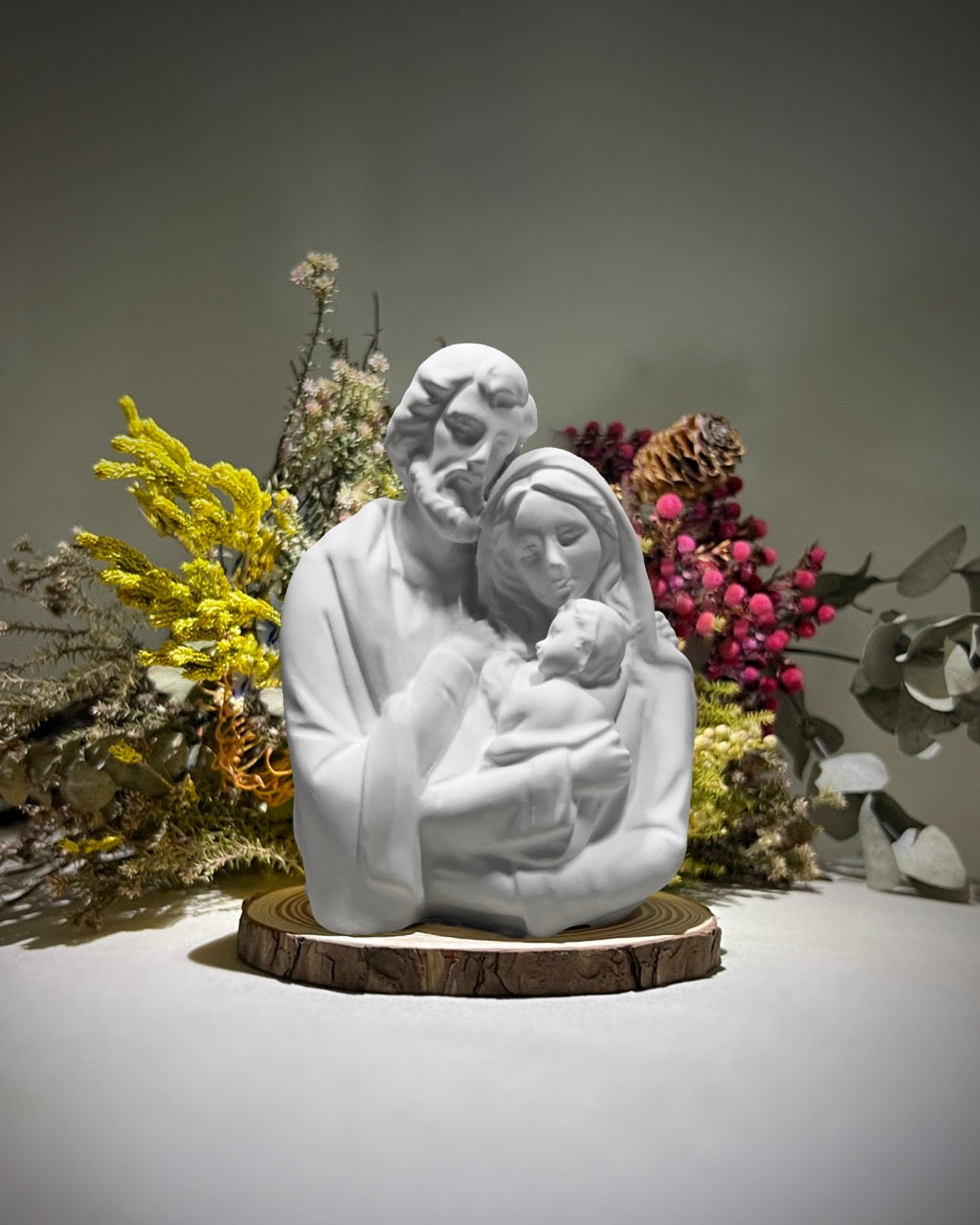 Sainte Famille de la Sérénité - Blanc ivoire - Statue
